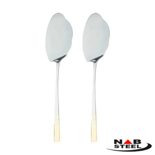 سرویس 128 پارچه ناب استیل مدل فلورانس با جعبه کادویی (دور طلایی)