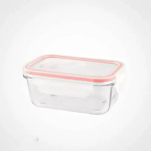 خرید ظرف شیشه ای مستطیل 400 میلی لیتر لیمون 1804