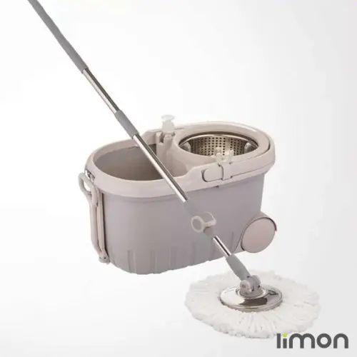 سطل و تی چرخشی لیمون طوسی