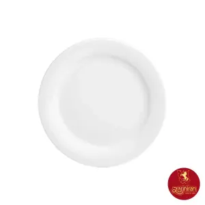چینی زرین بشقاب تخت 25 (غذا خوری) سفید هتلی