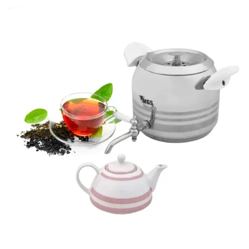 ست کتری و قوری ام جی اس کد 1606 سفید