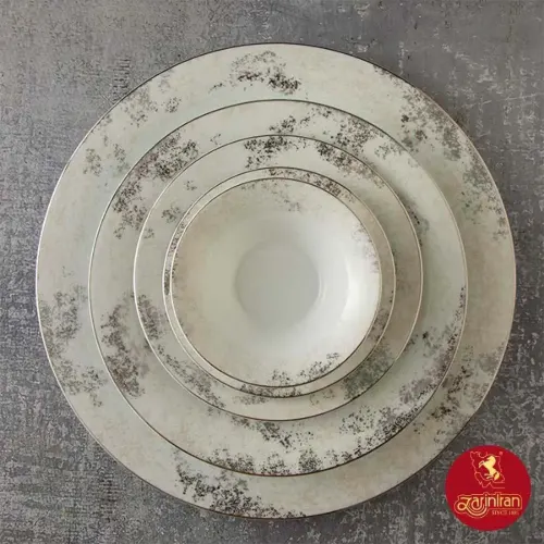 خرید سرویس چینی زرین شهرزاد طرح کلودیا پلاتینی