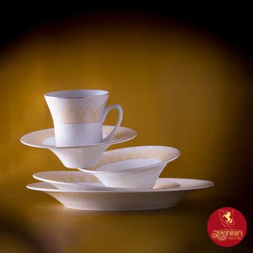 سرویس چینی زرین شهرزاد طرح میراندا 12 نفره
