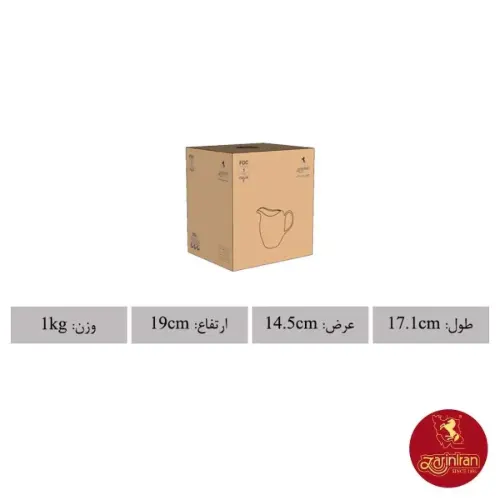 پارچ چینی زرین مدرن طرح نارنج 1650 میلی لیتر