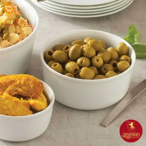 پیاله چینی زرین مدل آشپزخانه سایز 15 سفید