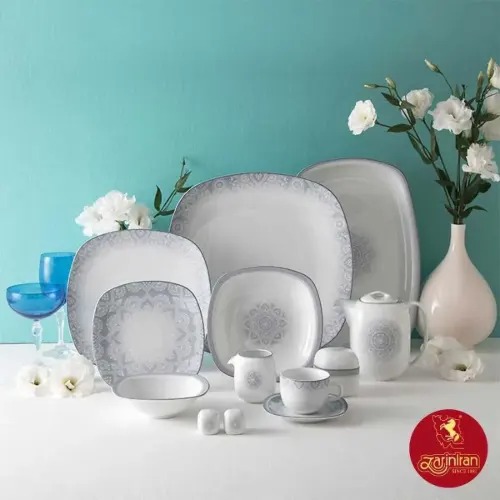 سرویس چینی زرین کواترو طرح ادلین توسی 12 نفره