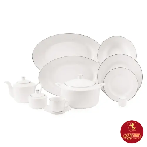 خرید چینی زرین سرویس 12 نفره کامل رادیانس طرح سمن