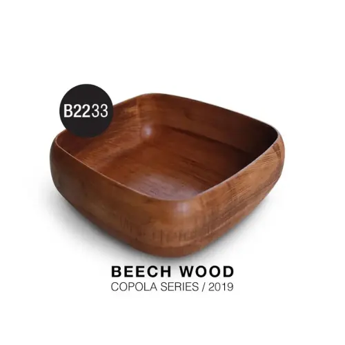 پیاله چوبی مربع تیریتی بزرگ 30 سانتی B2233