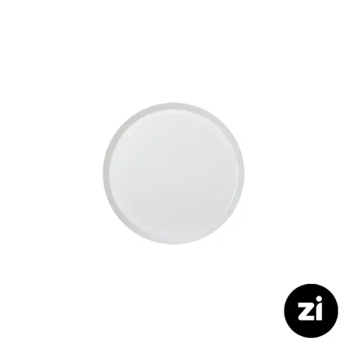 بشقاب تخت چینی زرین فرم اس سفید سایز 15