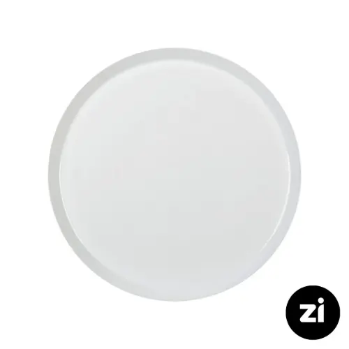 بشقاب تخت چینی زرین فرم اس سفید سایز 30