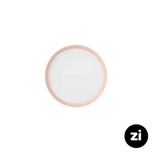 بشقاب تخت چینی زرین (Zi) فرم اس پاستل صورتی سایز 15