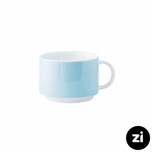 فنجان چایخوری چینی زرین فرم اس پاستل آبی سایز 8