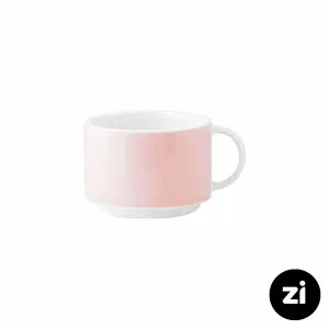 فنجان چایخوری چینی زرین فرم اس پاستل صورتی سایز 8
