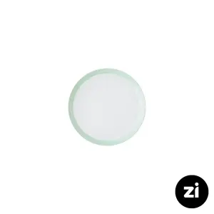 بشقاب تخت چینی زرین (Zi) فرم اس پاستل سبز سایز 12