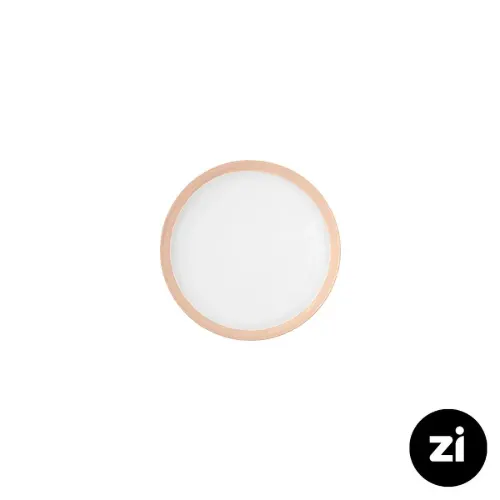 بشقاب تخت چینی زرین (Zi) فرم اس پاستل گلبهی سایز 12