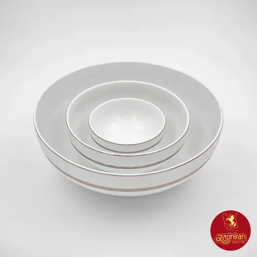 سرویس 13 پارچه پیاله چینی زرین  ایتالیا اف طرح هدیه پلاتینی