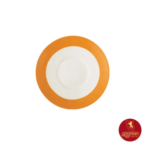 فنجان و نعلبکی کاپوچینو، لاته چینی زرین طرح نارنج
