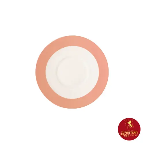 فنجان و نعلبکی کاپوچینو، لاته چینی زرین طرح ماربل 2 پارچه