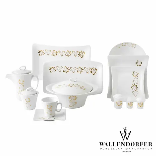 سرویس چینی والندورفر Wallendorfer کواترو طرح پریماورا 12 نفره