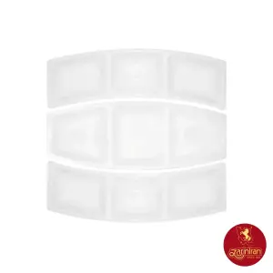 چینی زرین ظرف سه پارچه مای سلف 9 خانه سفید