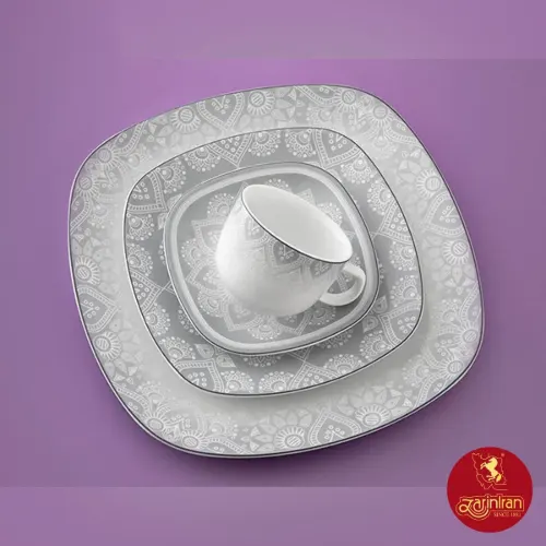 سرویس چینی زرین کواترو طرح ادلین توسی 12 نفره