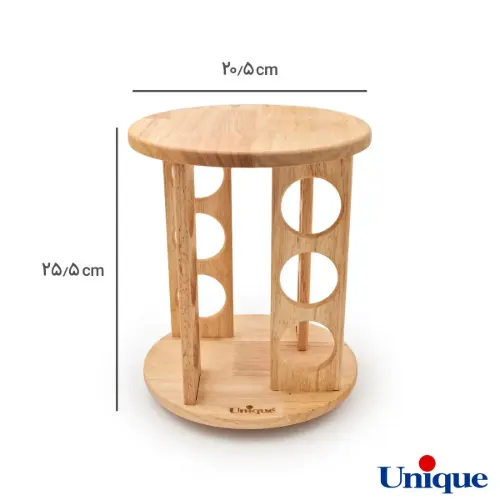 ادویه 12 تایی گردان ایستاده چوبی یونیک UN-6107