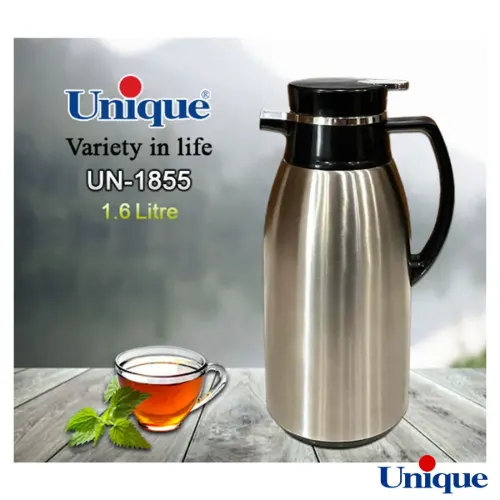 فلاسک یونیک 1.6 لیتر استیل شیشه صورتی UN-1855