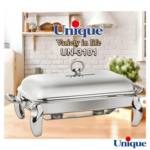 سوفله خوری یونیک مستطیل بزرگ پافیلی کروم UN-3101