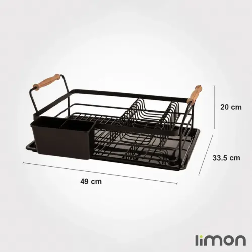 آبچکان یک طبقه دسته دار مشکی لیمون