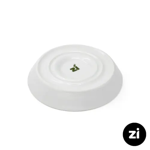 نعلبکی زیر استکانی چینی زرین (Zi) فرم اس سایز 12 طرح پاستل گلبهی