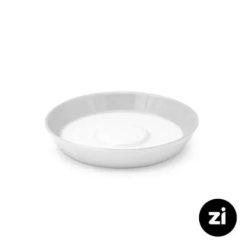 نعلبکی زیر استکانی چینی زرین (Zi) فرم اس سایز 15 طرح پاستل صورتی