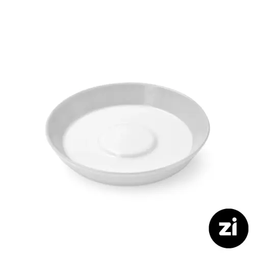 نعلبکی زیر استکانی چینی زرین (Zi) فرم اس سایز 15 طرح پاستل صورتی