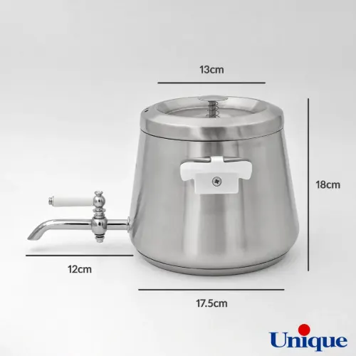 کتری استیل 4 لیتر با قوری چینی یونیک UN-7203