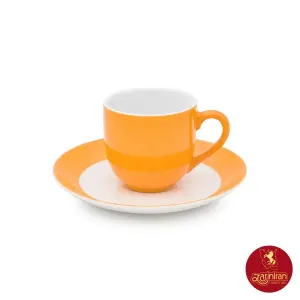 سرویس 12 پارچه قهوه خوری چینی زرین ایتالیا اف طرح نارنج