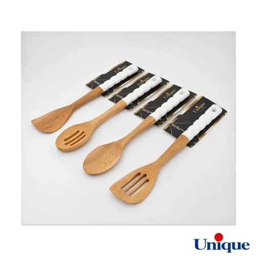 قاشق و کفگیر چوبی دسته سرامیکی یونیک UN-1015
