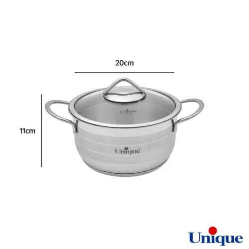 سرویس قابلمه استیل یونیک 8 پارچه UN-9900