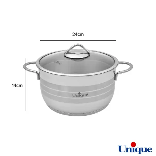 سرویس قابلمه استیل یونیک 8 پارچه UN-9900