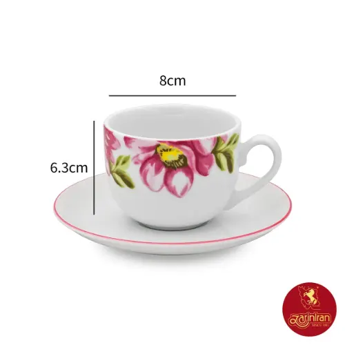 سرویس چای خوری چینی زرین ایتالیا اف طرح لیلین 12 پارچه