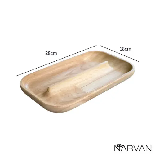 جای قاشق و چنگال چوبی نارون بزرگ 30 میل R3011