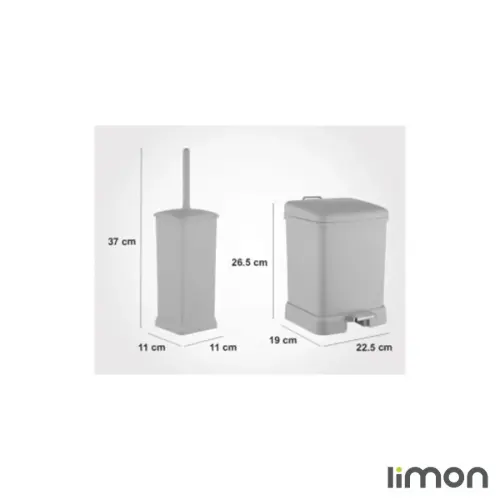 سطل و فرچه چهارگوش 4.5 لیتری لیمون