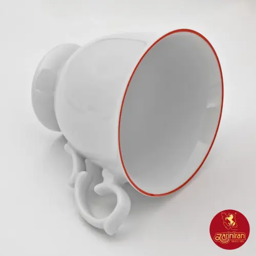 سرویس چای خوری چینی زرین نئوکلاسیک طرح بادیانس 12 پارچه