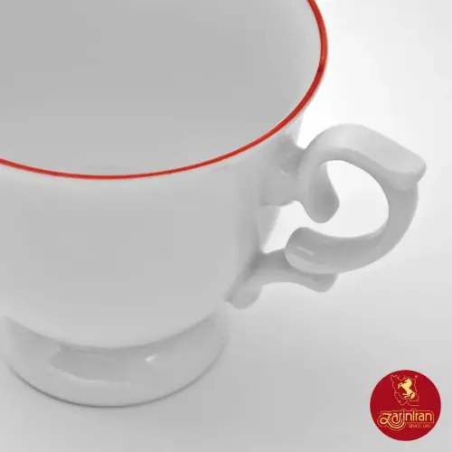 سرویس چای خوری چینی زرین نئوکلاسیک طرح بادیانس 12 پارچه