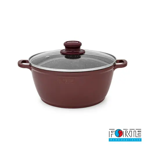 سرویس قابلمه گرانیتی 14 پارچه فورته Forte مدل پریما بادمجانی