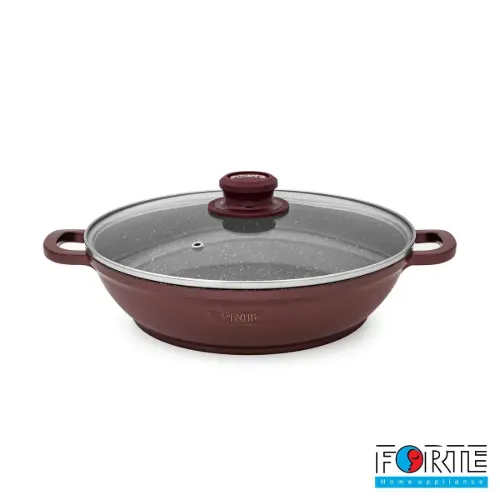 سرویس قابلمه گرانیتی 14 پارچه فورته Forte مدل پریما بادمجانی