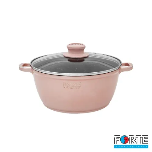 سرویس قابلمه گرانیتی 14 پارچه فورته Forte مدل پریما رزگلد