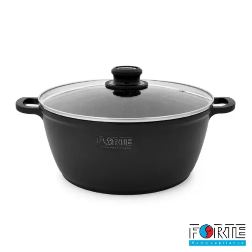 سرویس قابلمه گرانیتی 14 پارچه فورته Forte مدل پریما مشکی