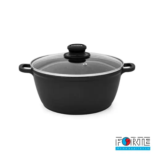 سرویس قابلمه گرانیتی 14 پارچه فورته Forte مدل پریما مشکی