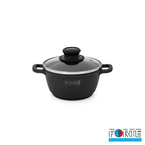 سرویس قابلمه گرانیتی 14 پارچه فورته Forte مدل پریما مشکی