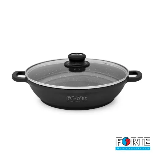 سرویس قابلمه گرانیتی 14 پارچه فورته Forte مدل پریما مشکی
