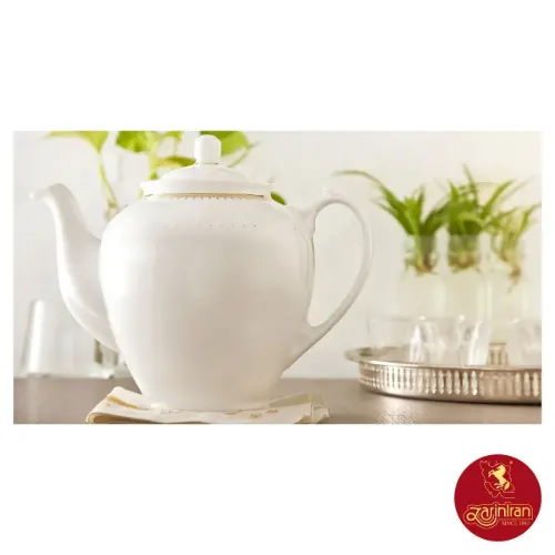 قوری چای هیئتی چینی زرین طرح سپیدار